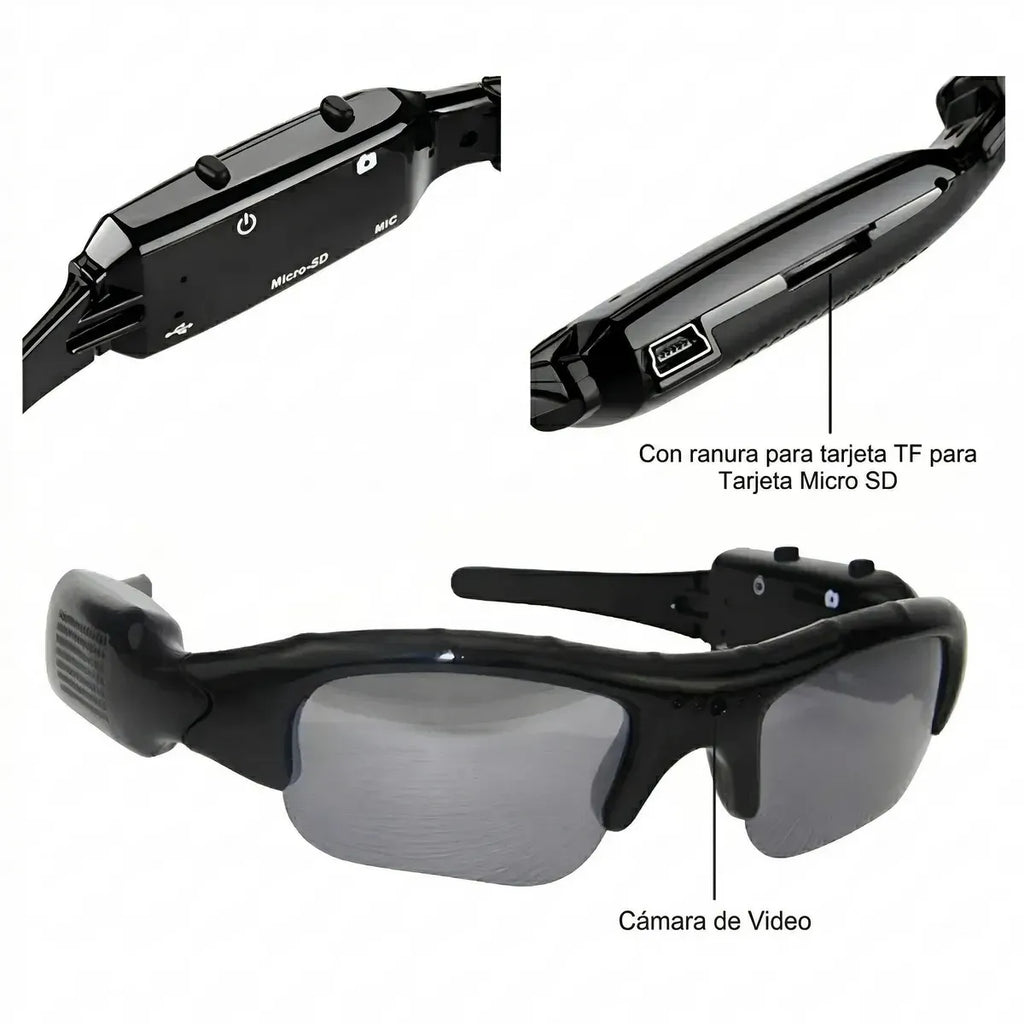Gafas Deportivas Con Cámara Full HD 1080p