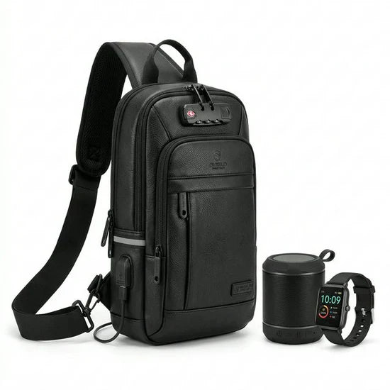 BOLSO ANTIRROBO+PARLANTE+RELOJ Y68